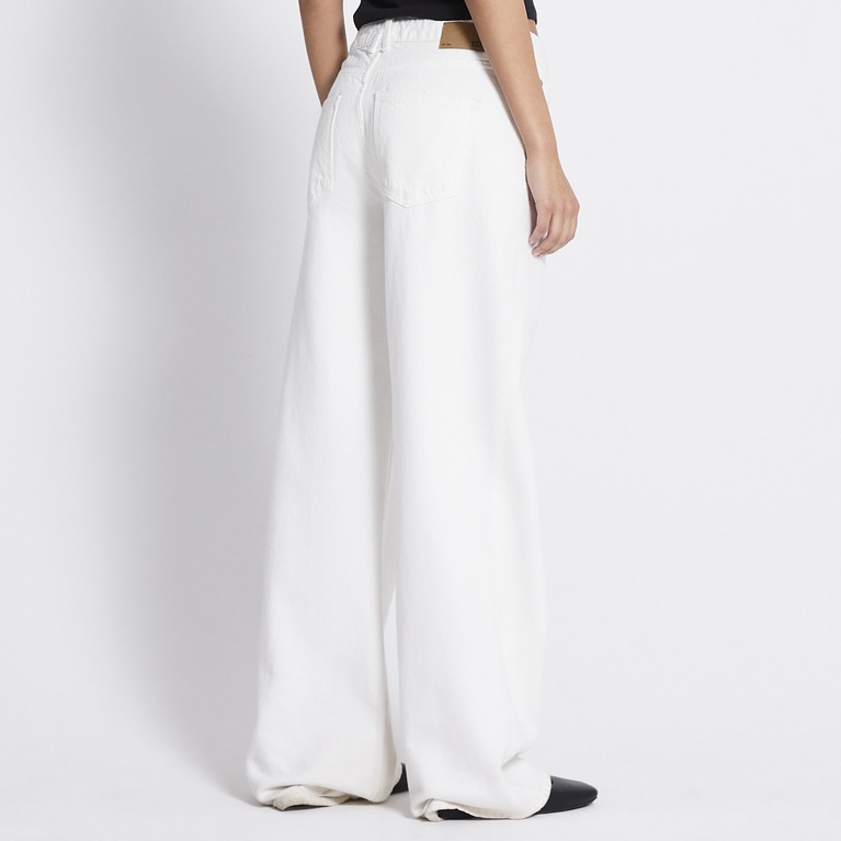 Mid waist wide jeans "Optiwide" Off white